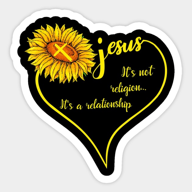 Jesus Its not religion Its a relationship Sticker by AxelRoldns